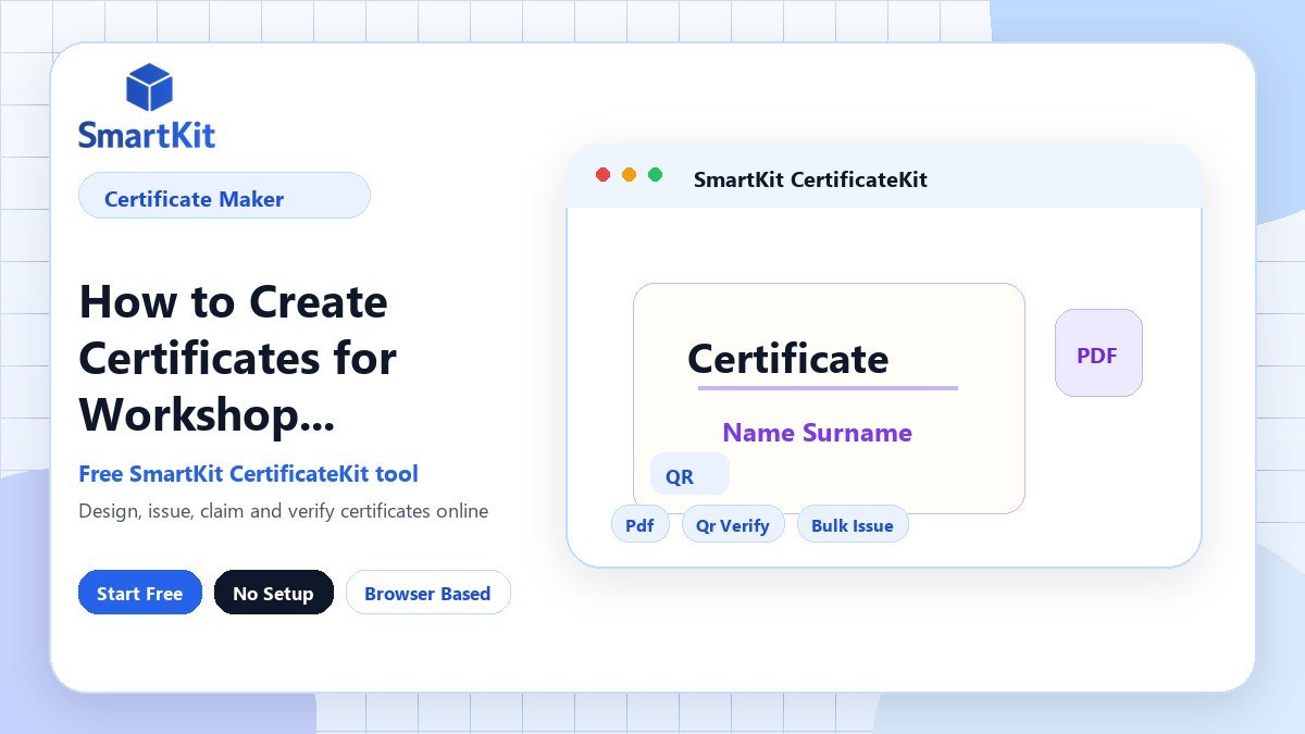 How to Create Certificates for Workshop Attendees