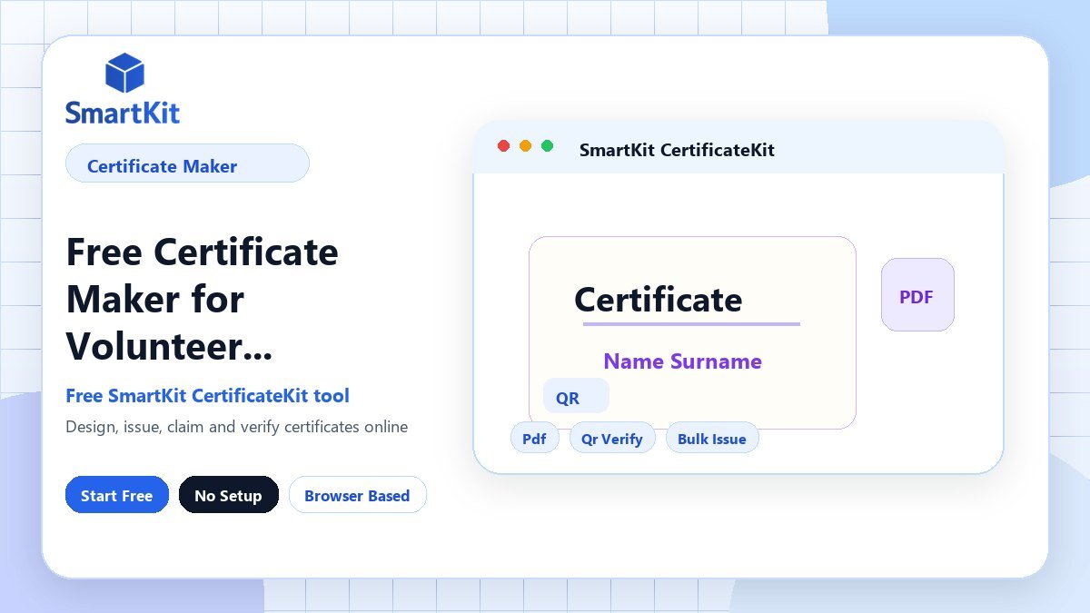 Free Certificate Maker for Volunteer Programs