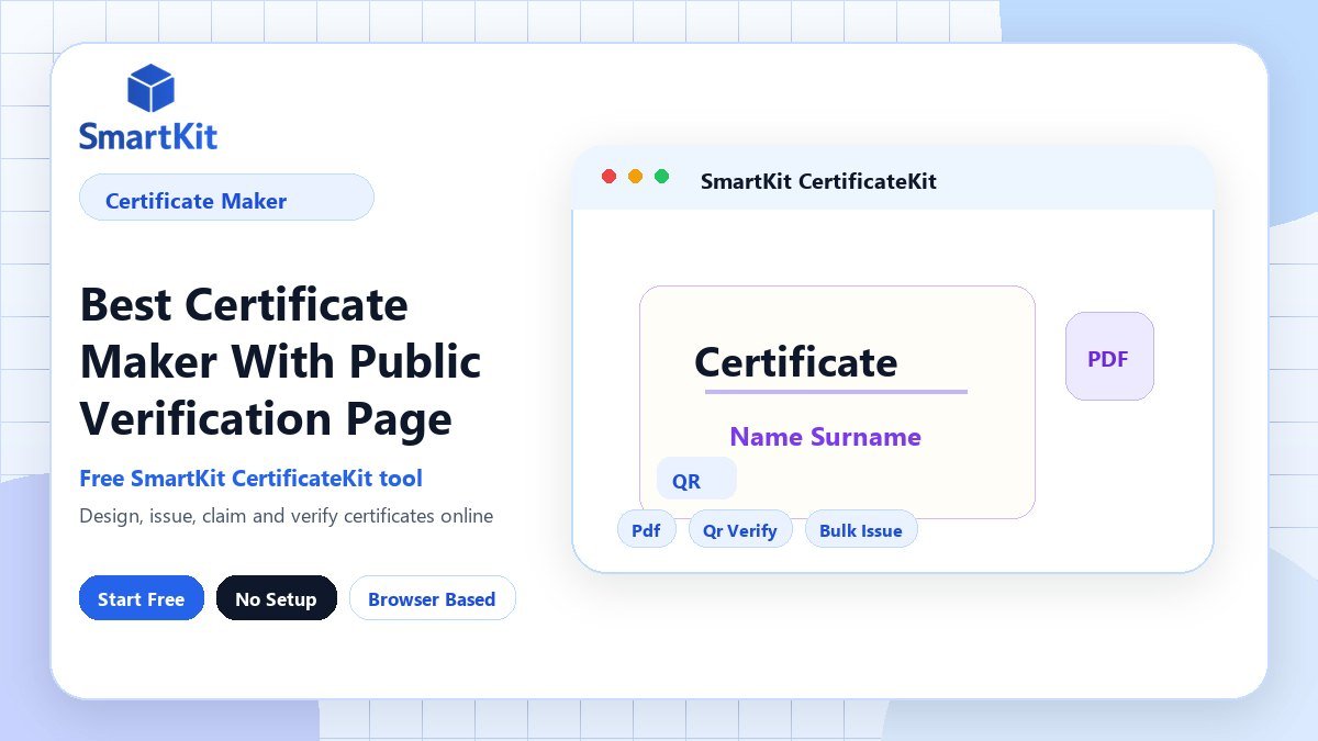 Best Certificate Maker With Public Verification Page