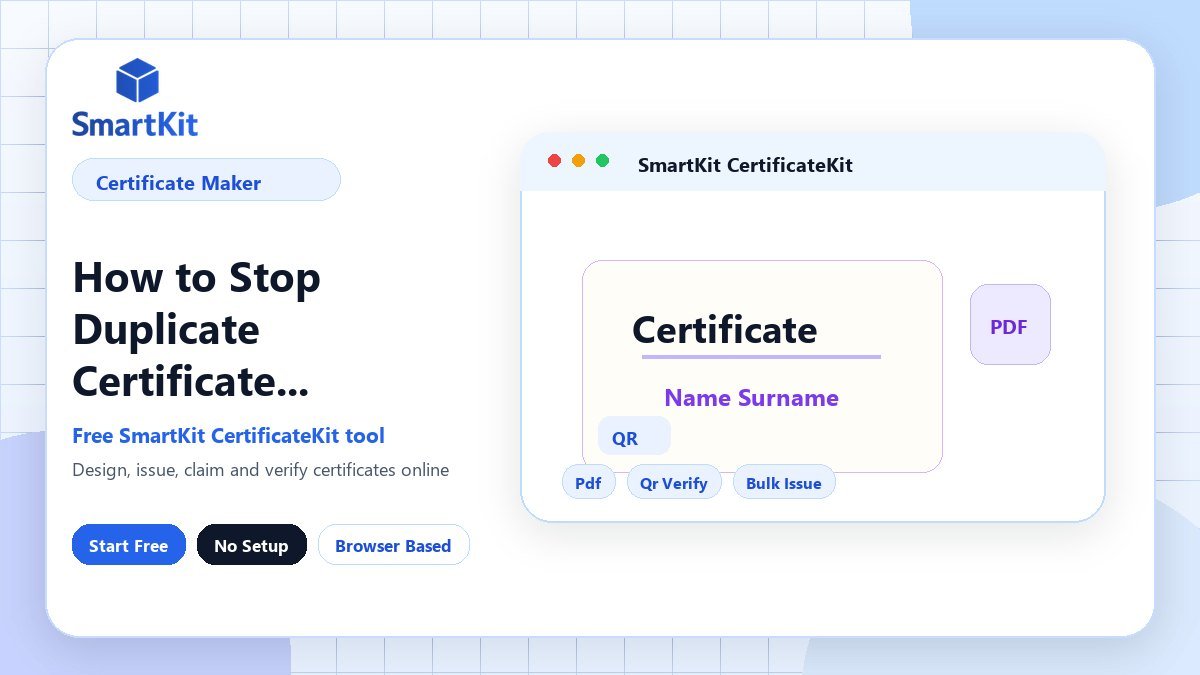 How to Stop Duplicate Certificate Numbers