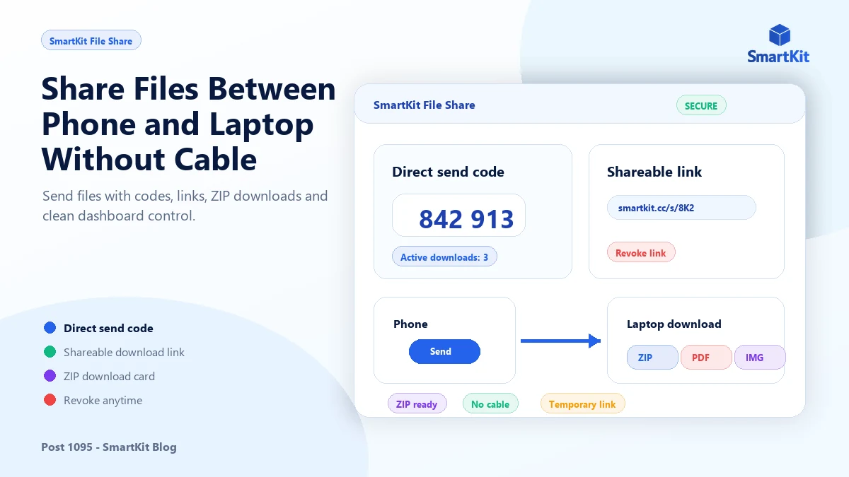 Share Files Between Phone and Laptop Without Cable