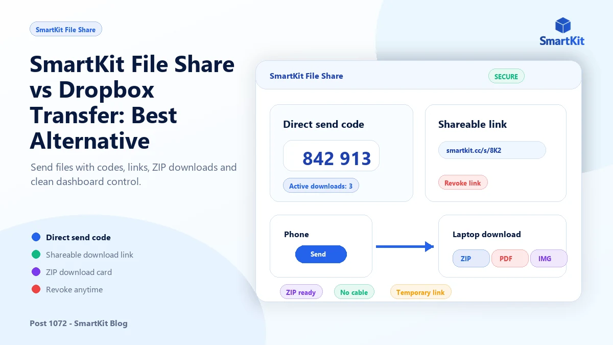 SmartKit File Share vs Dropbox Transfer: Best Alternative