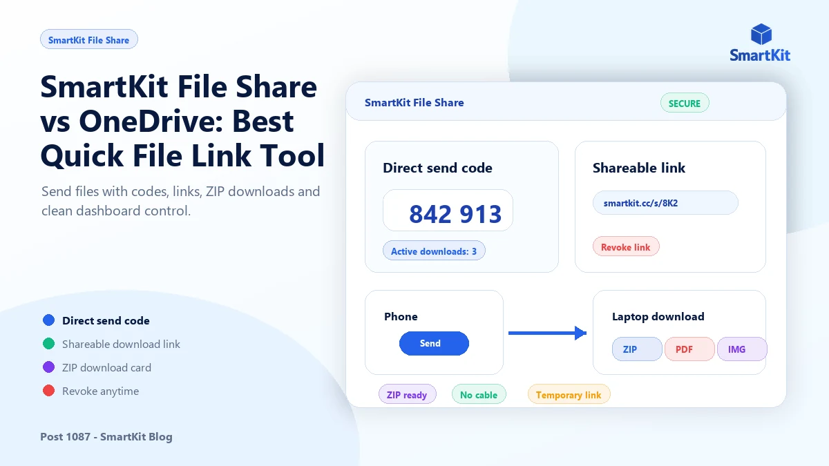 SmartKit File Share vs OneDrive: Best Quick File Link Tool