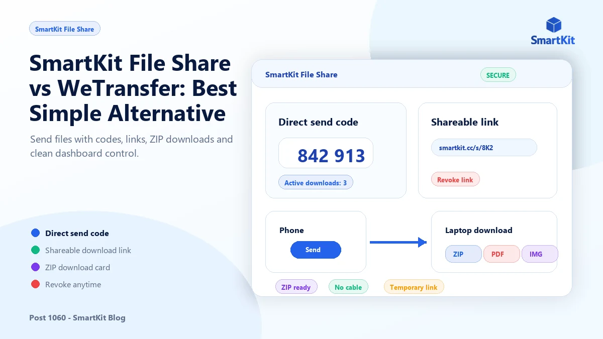 SmartKit File Share vs WeTransfer: Best Simple Alternative