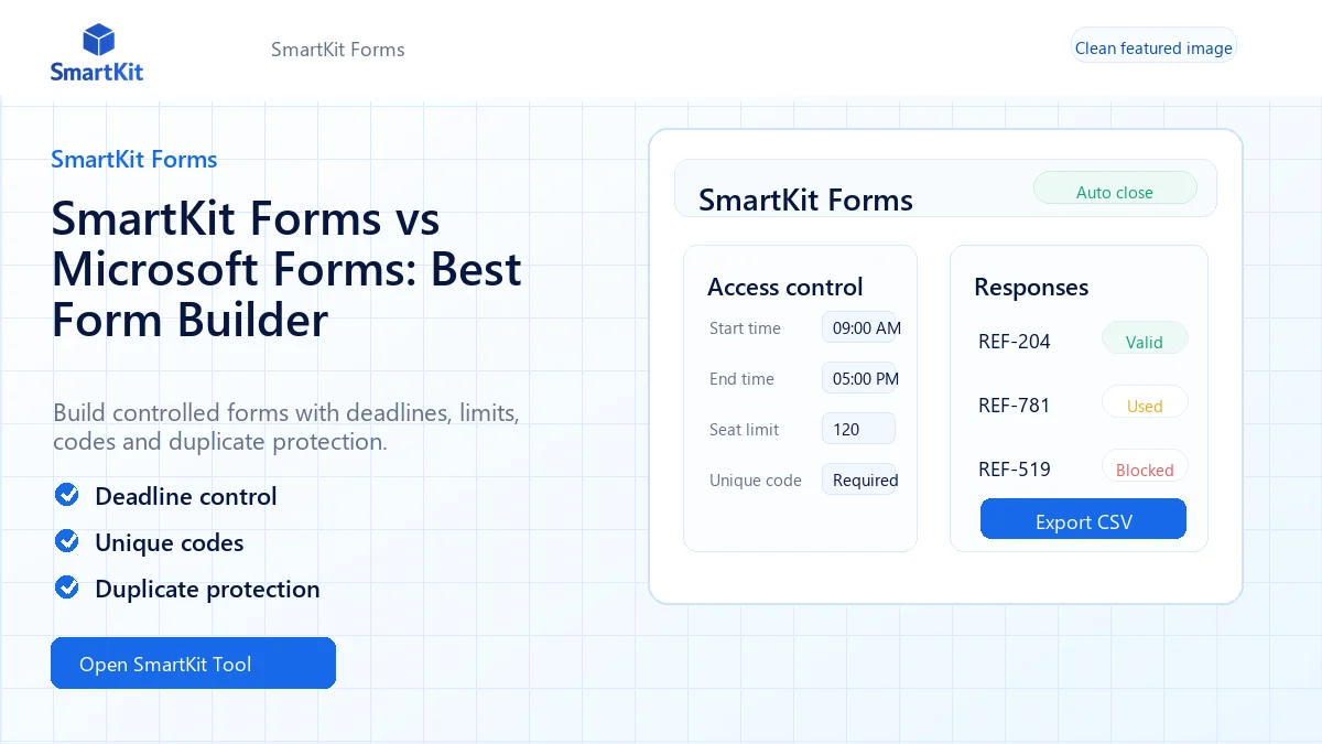 SmartKit Forms vs Microsoft Forms: Best Form Builder
