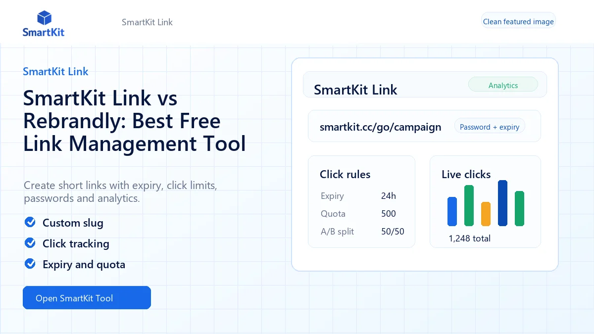 SmartKit Link vs Rebrandly: Best Free Link Management Tool