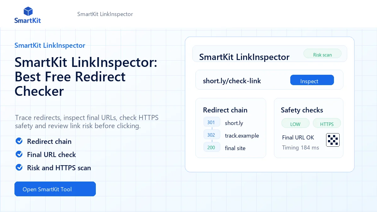 SmartKit LinkInspector: Best Free Redirect Checker