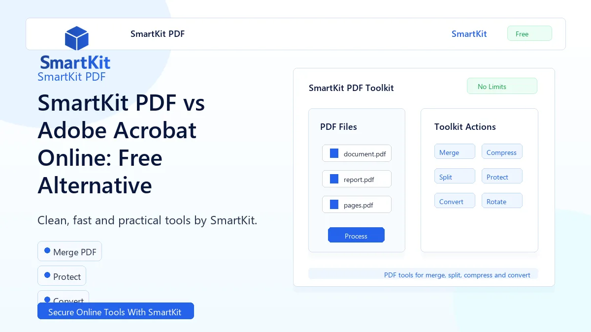 SmartKit PDF vs Adobe Acrobat Online: Free Alternative