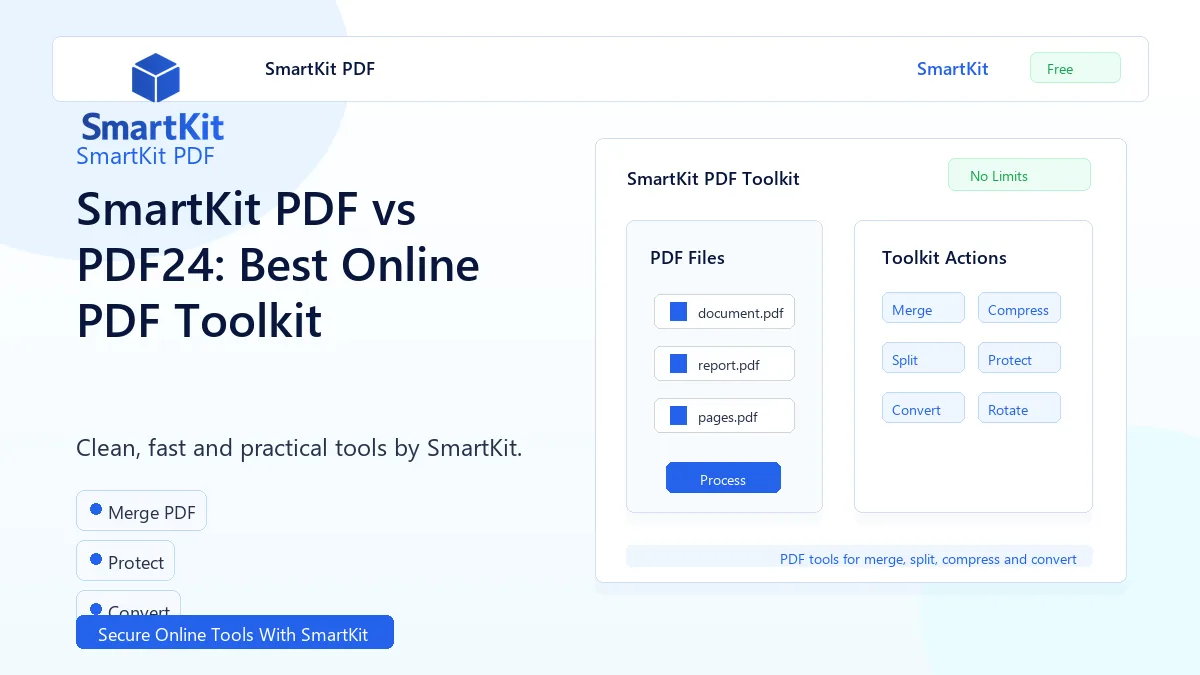 SmartKit PDF vs PDF24: Best Online PDF Toolkit