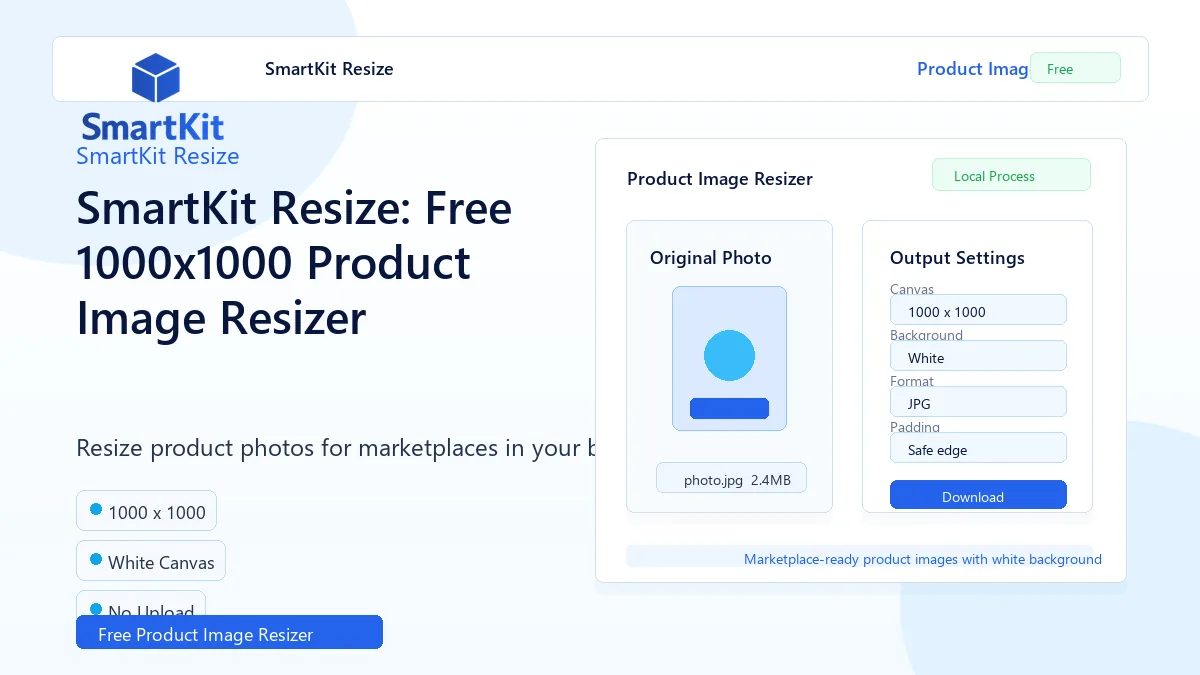 SmartKit Resize: Free 1000x1000 Product Image Resizer