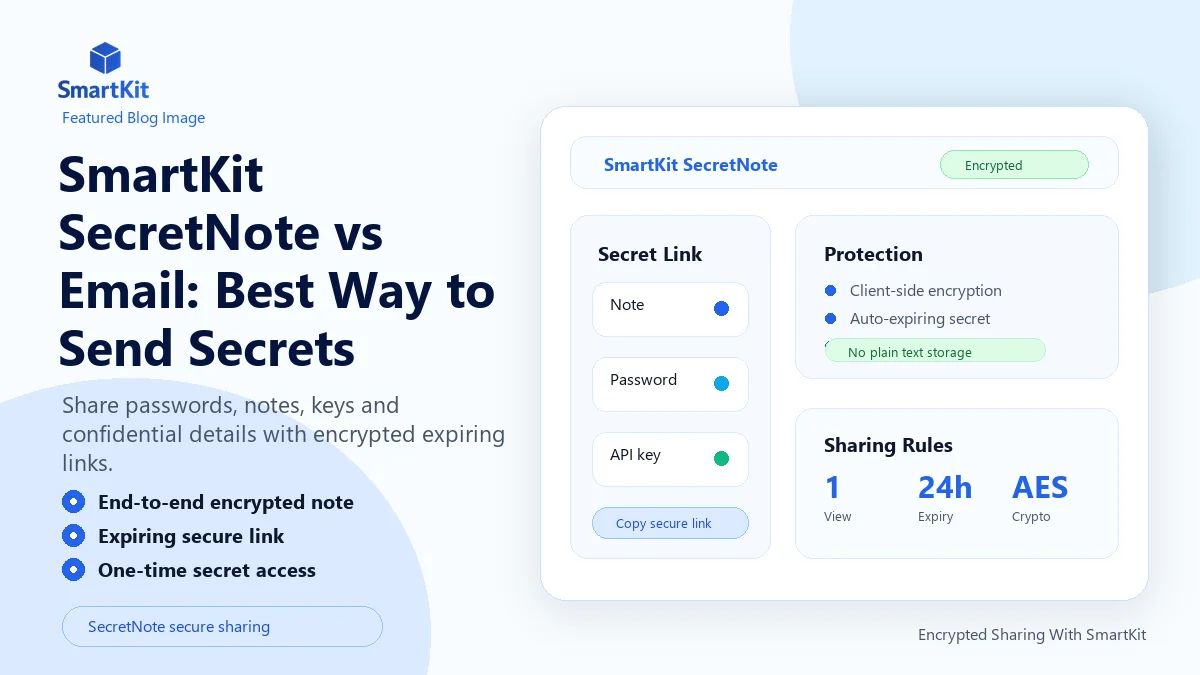 SmartKit SecretNote vs Email: Best Way to Send Secrets