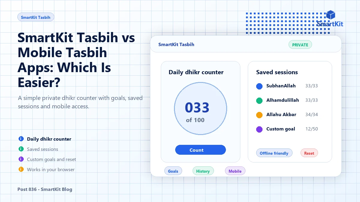 SmartKit Tasbih vs Mobile Tasbih Apps: Which Is Easier?