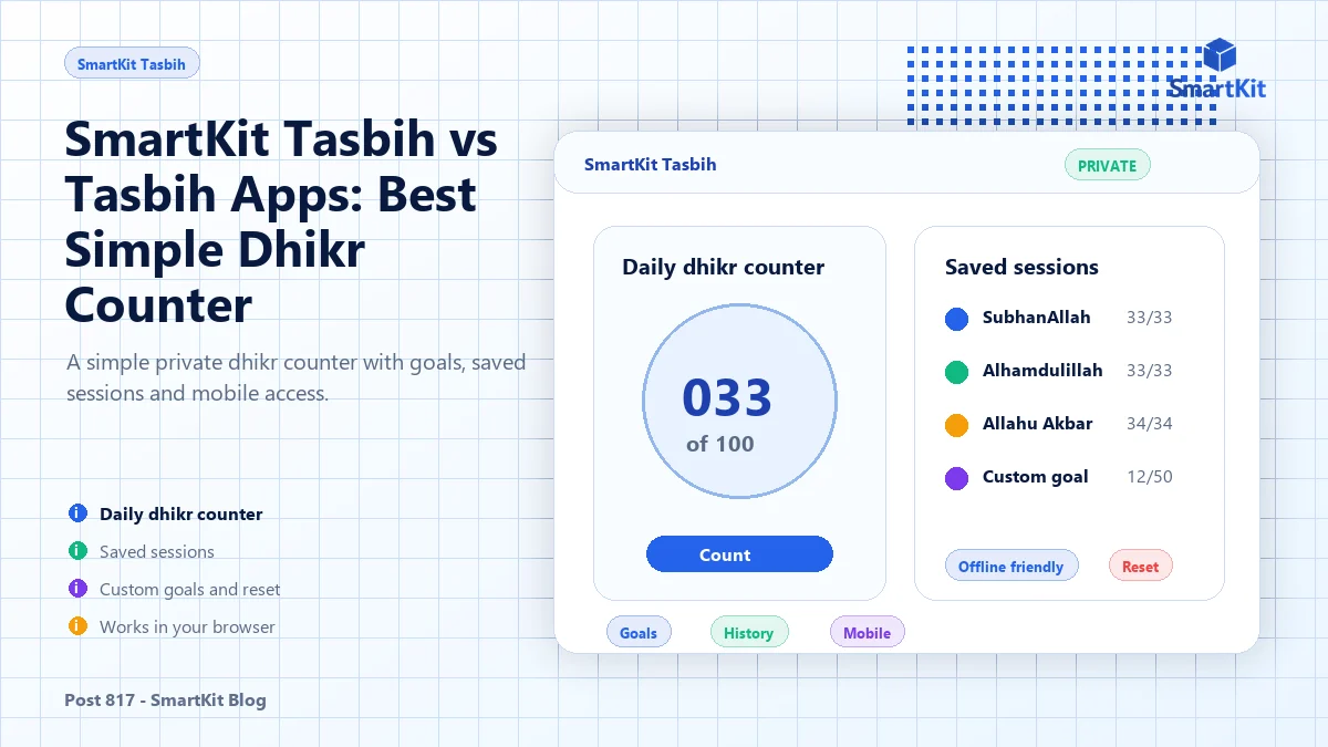 SmartKit Tasbih vs Tasbih Apps: Best Simple Dhikr Counter