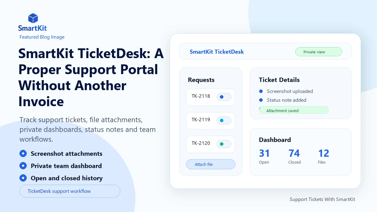 SmartKit TicketDesk: A Proper Support Portal Without Another Invoice