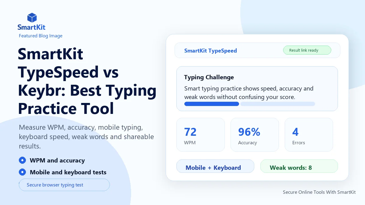 SmartKit TypeSpeed vs Keybr: Best Typing Practice Tool