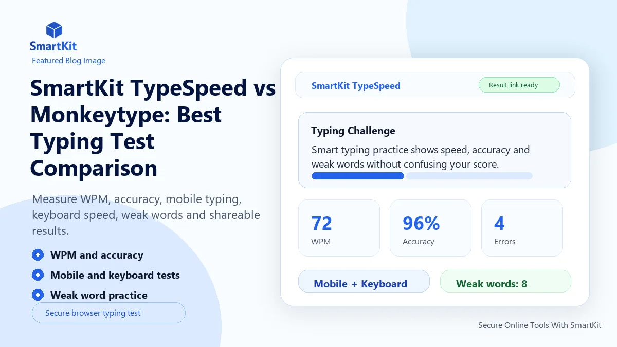 SmartKit TypeSpeed vs Monkeytype: Best Typing Test Comparison