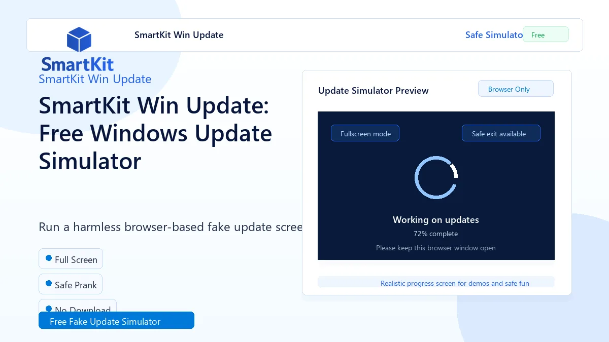 SmartKit Win Update: Free Windows Update Simulator