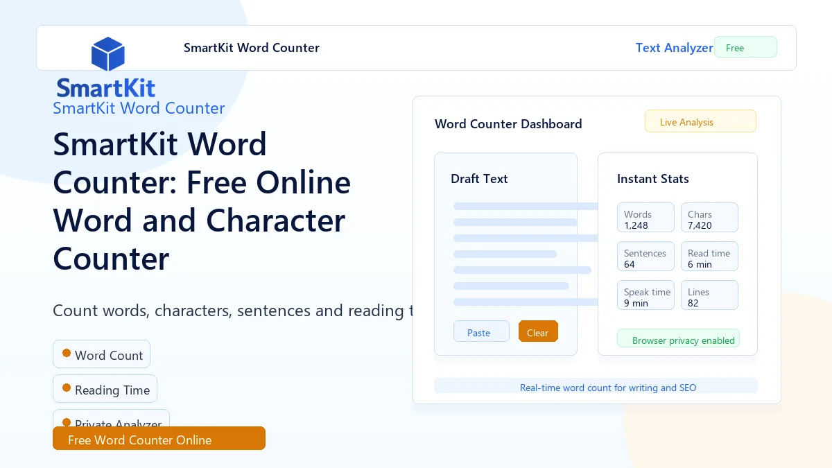 SmartKit Word Counter: Free Online Word and Character Counter