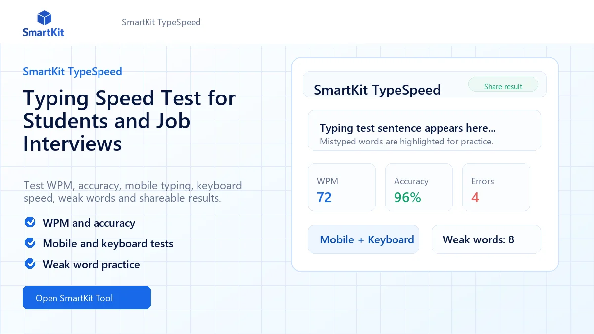 Typing Speed Test for Students and Job Interviews