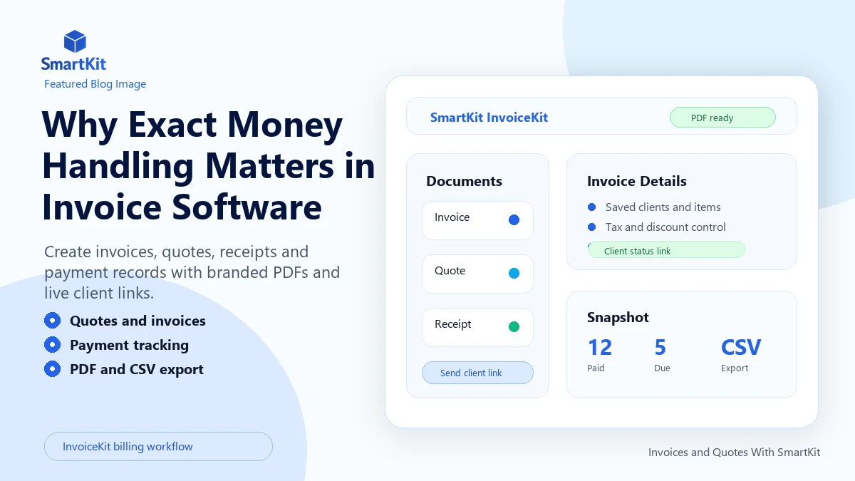 Why Exact Money Handling Matters in Invoice Software