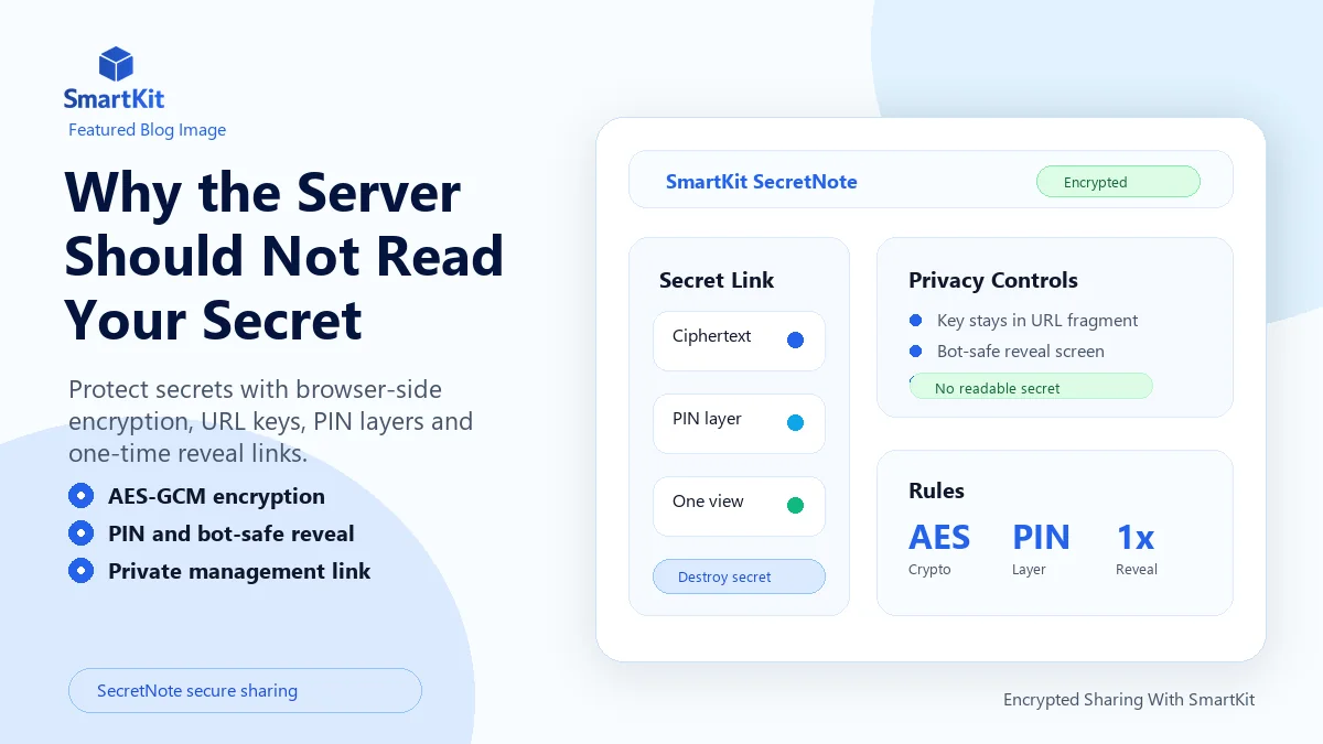 Why the Server Should Not Read Your Secret