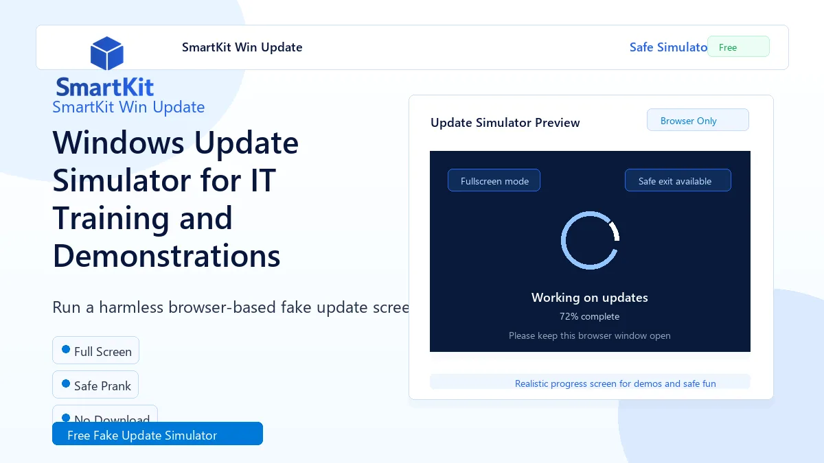 Windows Update Simulator for IT Training and Demonstrations