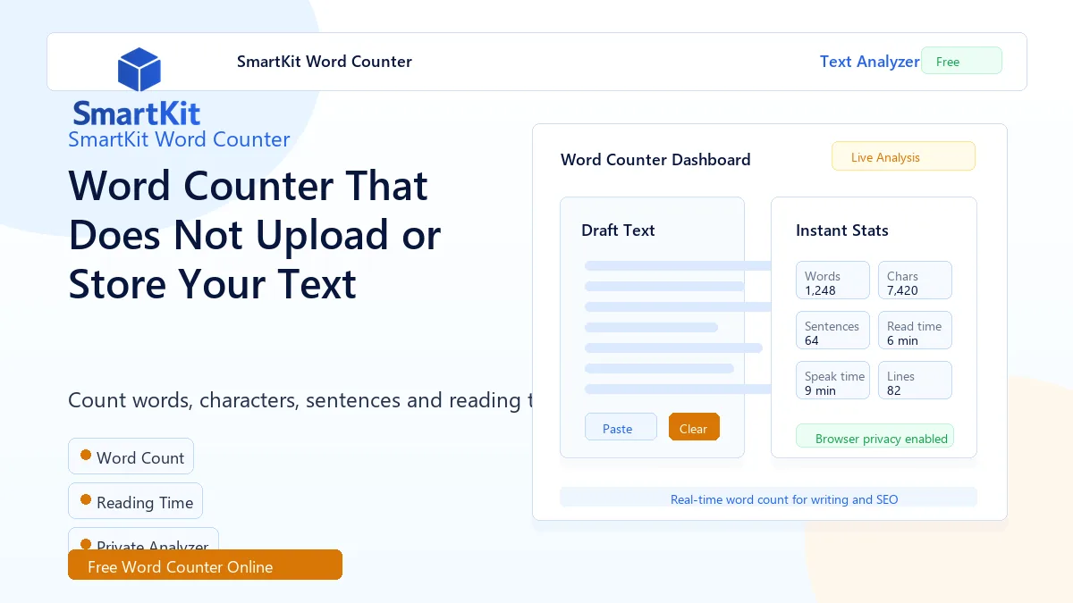 Word Counter That Does Not Upload or Store Your Text