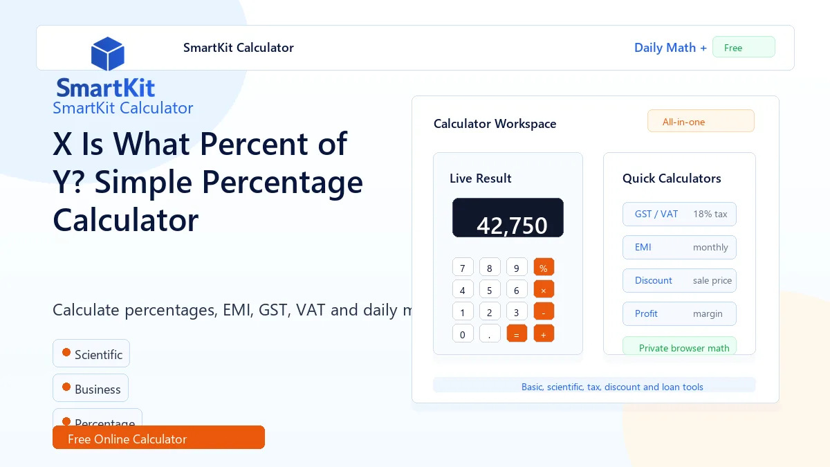 X Is What Percent of Y? Simple Percentage Calculator